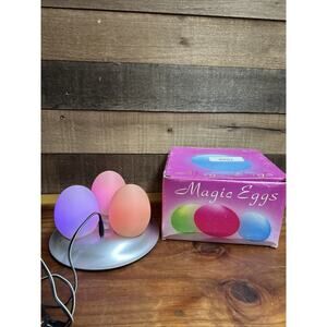 Set Of 3 Magic Eggs Color Changing Rechargeable In Box